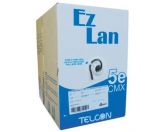 cabo de rede utp 4 pares ez lan telecon 5e preto